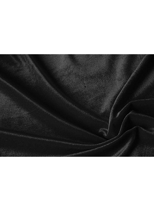 beddingNdecor Black Velvet Viscose Fabric 54137cm Wide Upholstery Fabric for Curtains Cushions Sofa Cover Furnishing 250GSM Velvet Fabric by Meter Breathable Velvet Fabric Skin Friendly