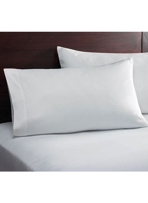 Jaipur Linen Cotton 300TC Pillow Cover King White Set of 2