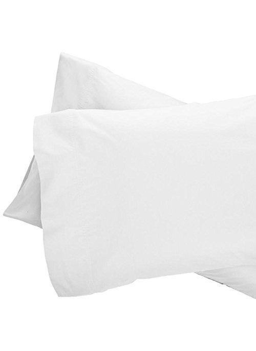 Jaipur Linen Cotton 300TC Pillow Cover King White Set of 2
