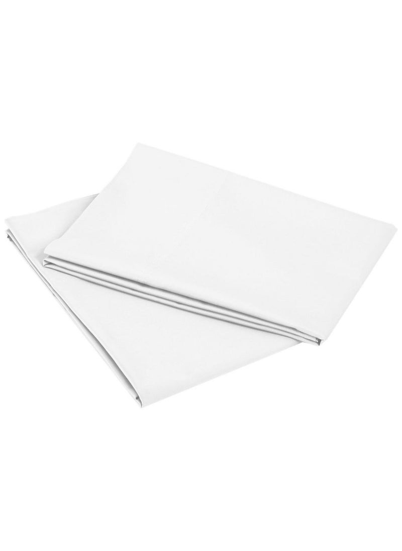 Jaipur Linen Cotton 300TC Pillow Cover King White Set of 2