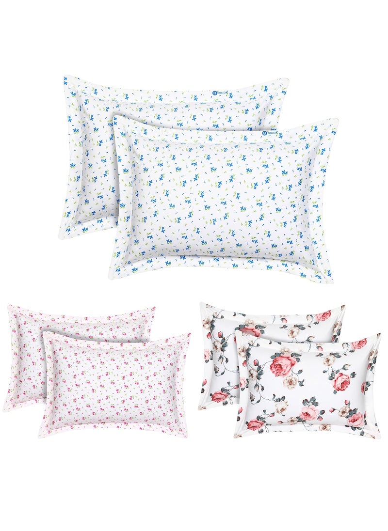 HOUSE FOX Set of 3 Pair Or 6 Pcs Cotton ZipChain Pillow CoversCasesProtectors NOT Pillow Set of 3 Pair Or 6 PcsSize 18x28inch 18 X 28 inch Multicolor