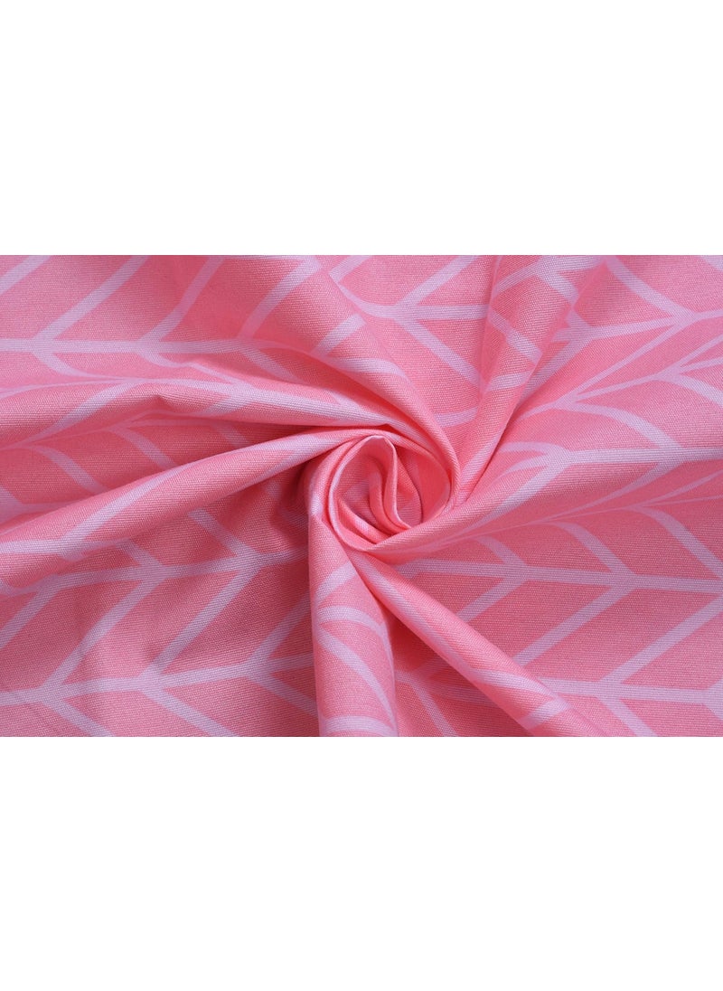 FESTIVAL HOME FURNISHINGS Polycotton Abstract Pattern Diwan Covers Set of 8Pcs 60X90 Inch Bedsheet 16x16 inch Cushion Covers 18x28 inch Bolster Covers Large Pink