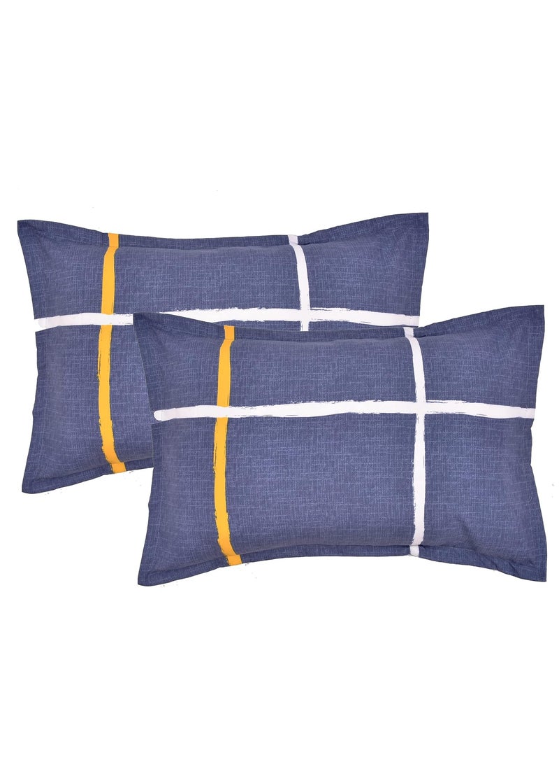Umi Super Soft Brushed Microfiebr Cotton Pillow CoversSet of 4Total 8 Pcs 17X27Inches 43X68CM Printed Pillow CoversFlange on Edges Pillow Covers