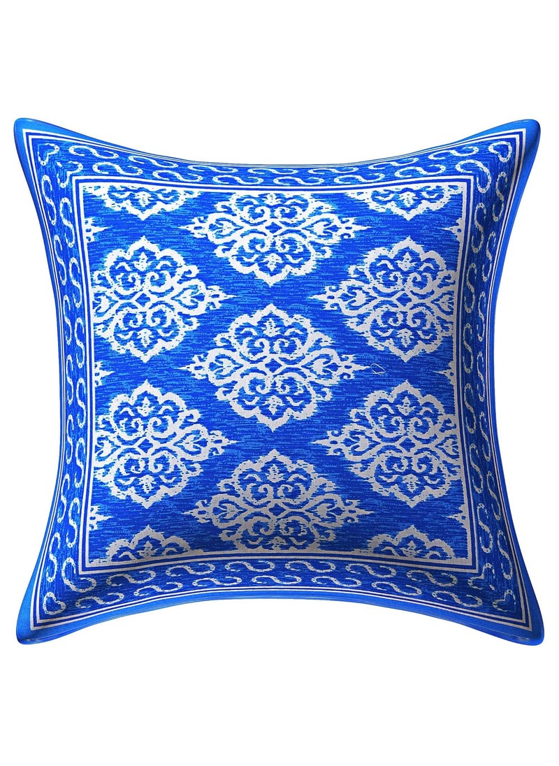 Skykross Everyday A New Thing Damask Print 100 Pure Cotton Cushion Cover Bolster Cover Set of 7 Decorative Covers for SofaBedroomLiving Room 16 16 16 32 Sky Blue