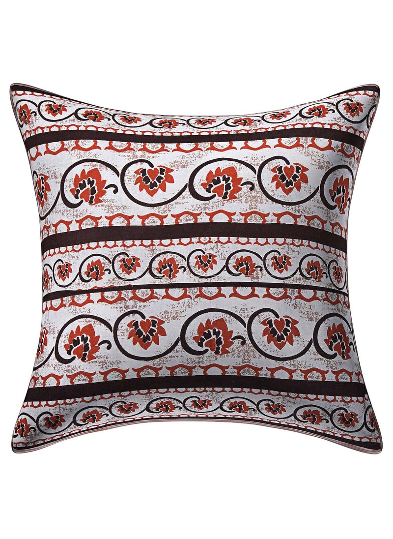 Skykross Everyday A New Thing Flora Print 100 Pure Cotton Cushion Cover Bolster Cover Set of 7 Decorative Covers for SofaBedroomLiving Room 16 16 16 32 Brown