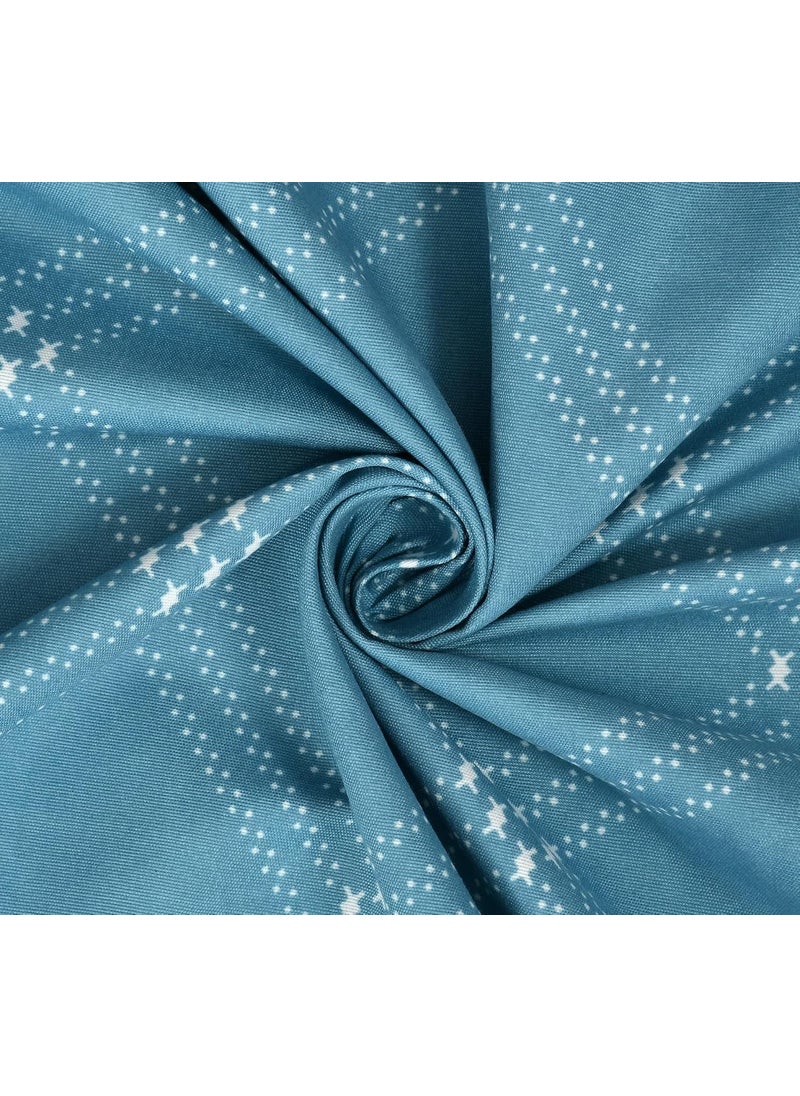 Hidecor Premium Cotton King Size Quilt CoverDuvet CoverRajai CoverBlanket Cover with Zipper Closure Double 90x100 inch Color Blue