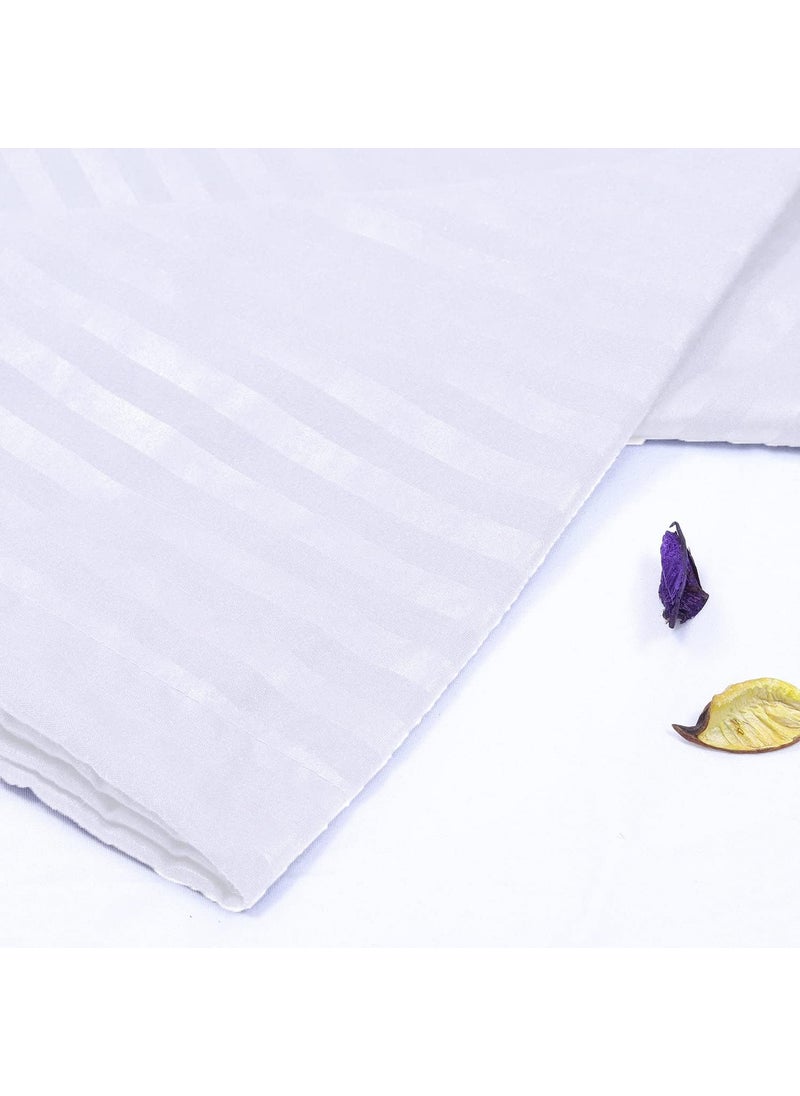 RRC 600 Tc Cotton Silken Soft Feel King Size Solid Plain Pillow Covers Hotel Pillow Covers White 17X27 6 pcs