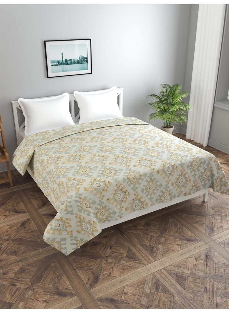 BREVARD Glacecotton DoubleDuvet CoverRajai CoverBlanket Cover with Zipper 90x100 Inch Offwhite