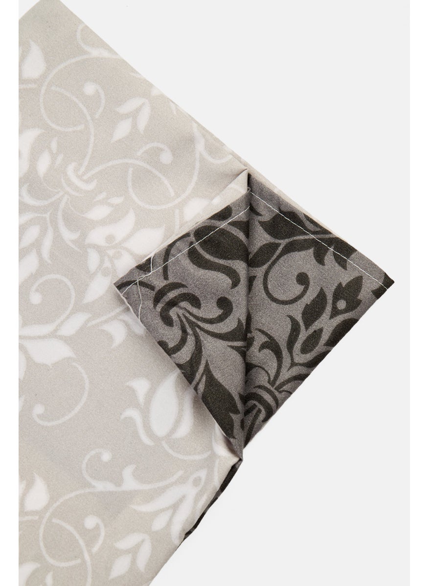Allover Print Microfiber Soft And Rich Duvet Cover Set, Grey
