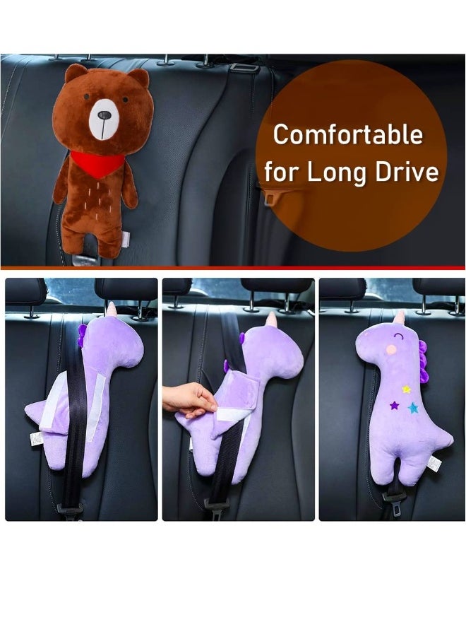 Seat Belt Cover Pillow for Kids Car Seatbelt Cushion Head Shoulder Neck Support Protector Pad Soft Stuffed Plush Travel Vehicle Safety Belts Strap Seatbelt Pillow For Kids Of All Ages