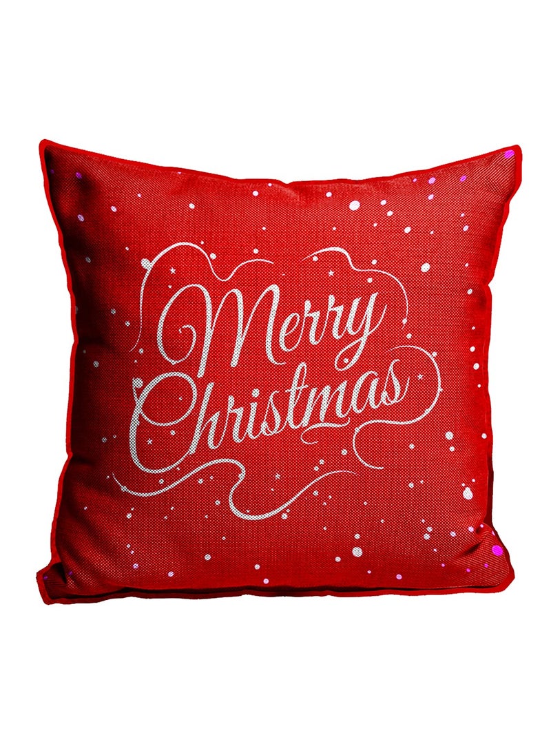 DREAMVIO Polyester Jute Merry Christmas ThrowPillow Covers Cushion Covers for Living Room Set of 5 16 X 16 Inch Multicolor Dv516Mccjute0007