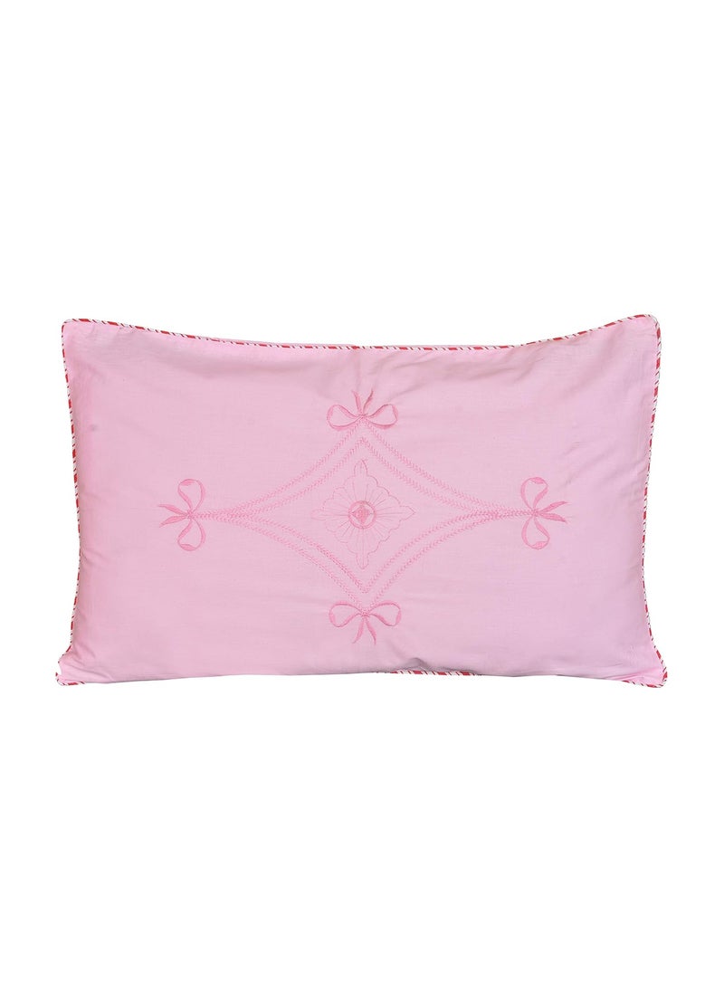 HSR Collection 100 Pure Cotton 300TC Standard Size Flower Design Embroidery Pillow Covers Set of 6 18x28 Multicolor