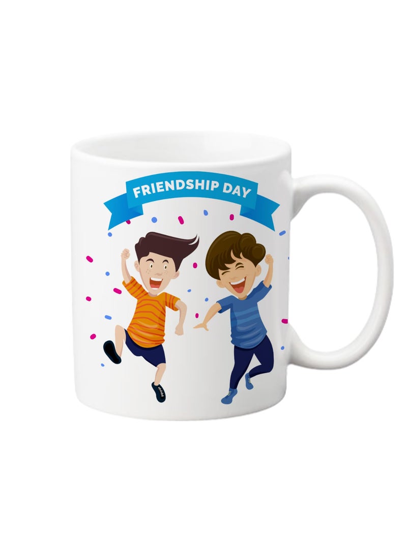 iinfinize Friendship Day Combo Heatwarming Cushion Cover Trendy Mug Fashionable Keychain Moder Happy Friendship Day Gift Hempar Set
