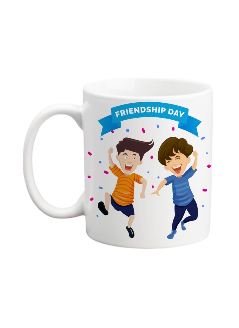 iinfinize Friendship Day Combo Heatwarming Cushion Cover Trendy Mug Fashionable Keychain Moder Happy Friendship Day Gift Hempar Set