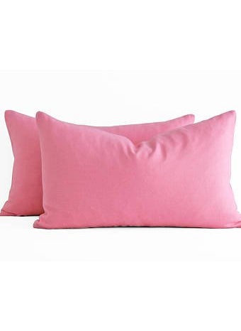 Jaipur Linen Cotton 300TC Pillow Cover Set King Pink 2 Pieces