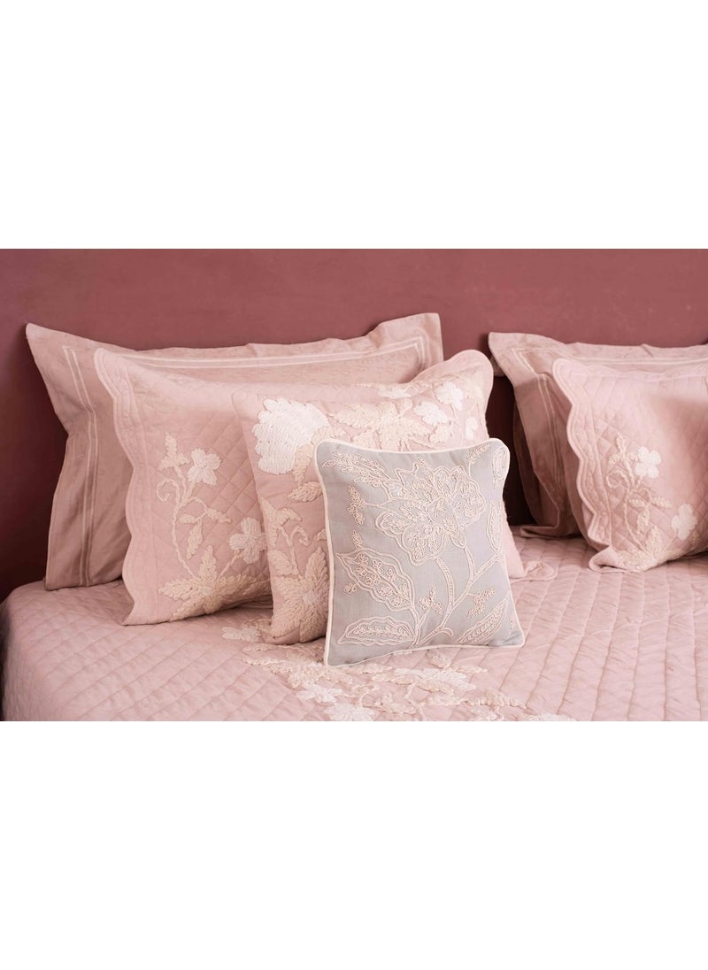 CASA AMI Blair Bedcover Set 1 bedcover 2 Pillow Covers and 2 Cushion Covers Suitable for King and Queen Beds Fabric Linen
