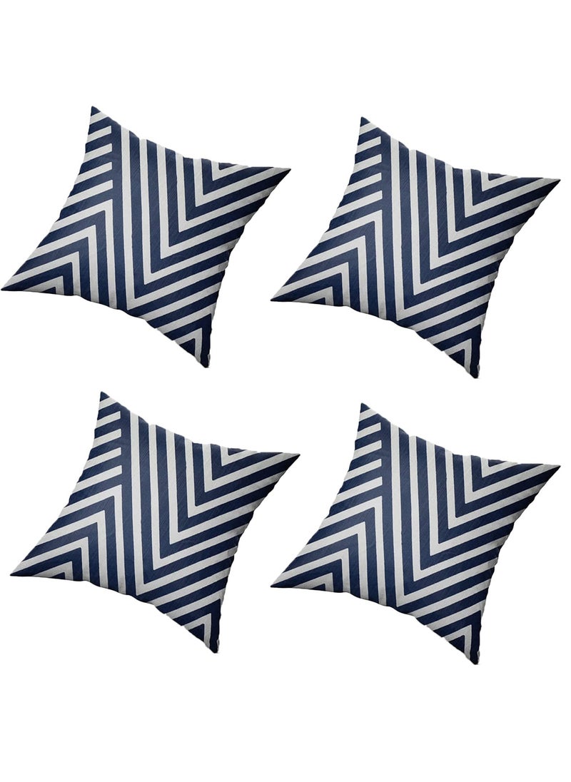 A A Fabrics Abstract Printed Cotton Cushion Cover Set 4 16X16 Slip Covers 16 Inch X 16 Inch Kushan Pillow Cover for Sofa Home Office Car Bedroom and Living Room