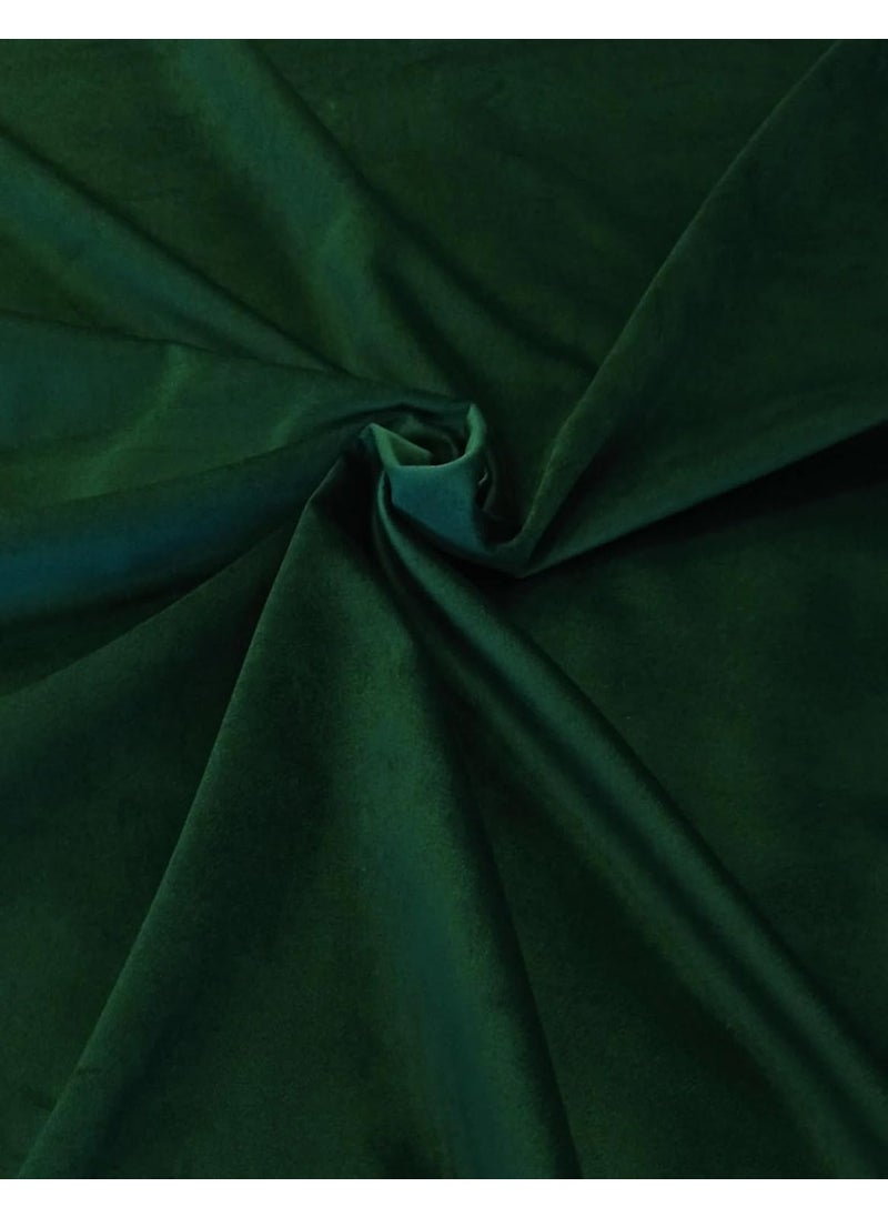beddingNdecor Forest Green Heavy Premium Polyester Velvet Upholstery Fabric 54137 cm Wide for Curtains Cushions Sofa Velvet Fabric by Meter Luxury Velvet