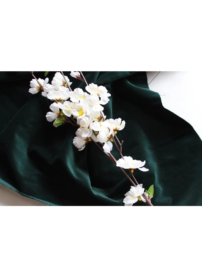beddingNdecor Forest Green Heavy Premium Polyester Velvet Upholstery Fabric 54137 cm Wide for Curtains Cushions Sofa Velvet Fabric by Meter Luxury Velvet