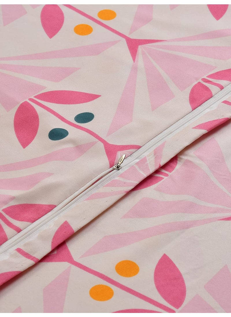 BREVARD Glacecotton DoubleDuvet CoverRajai CoverBlanket Cover with Zipper 90x100 Inche Pink