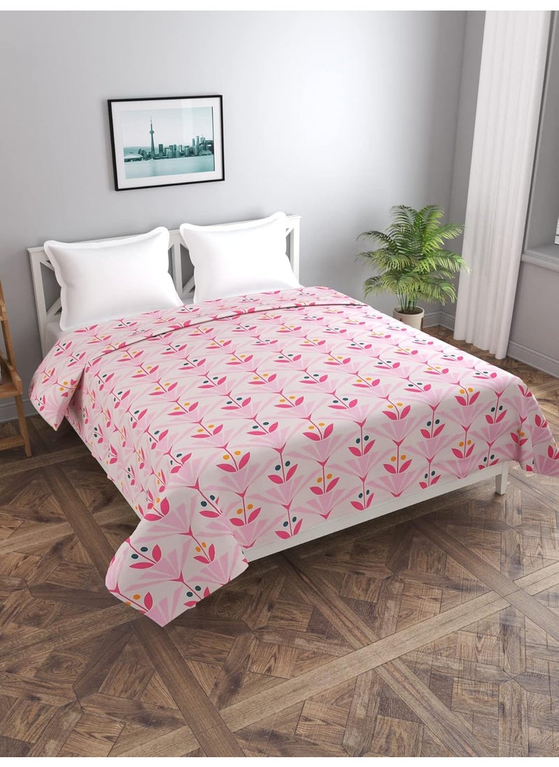 BREVARD Glacecotton DoubleDuvet CoverRajai CoverBlanket Cover with Zipper 90x100 Inche Pink