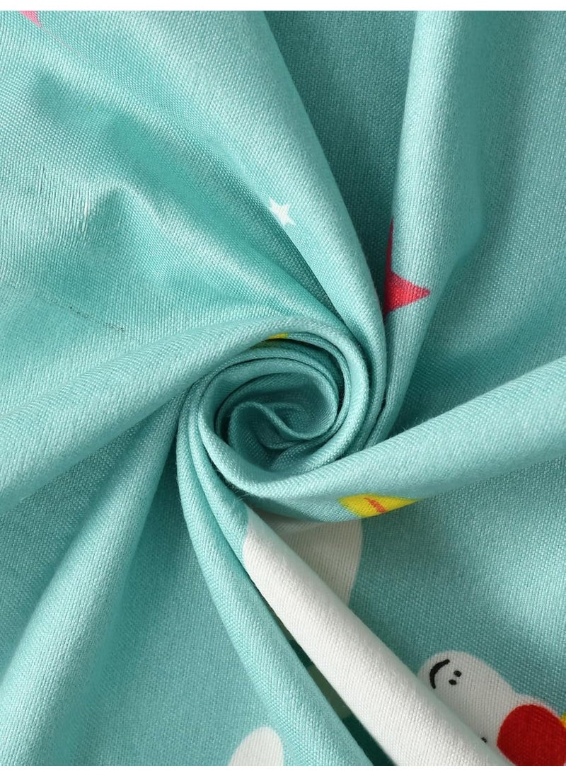 BREVARD Glacecotton DoubleDuvet CoverRajai CoverBlanket Cover with Zipper 90x100 Inches Sky Blue