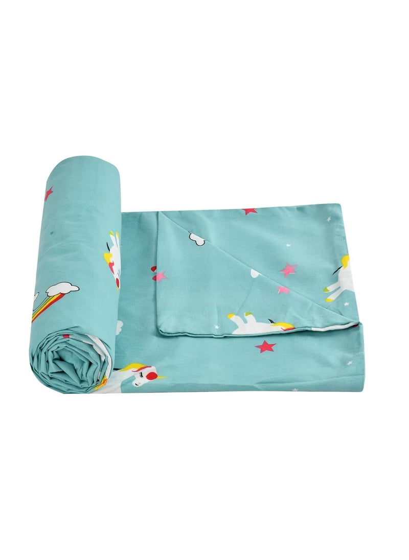 BREVARD Glacecotton DoubleDuvet CoverRajai CoverBlanket Cover with Zipper 90x100 Inches Sky Blue