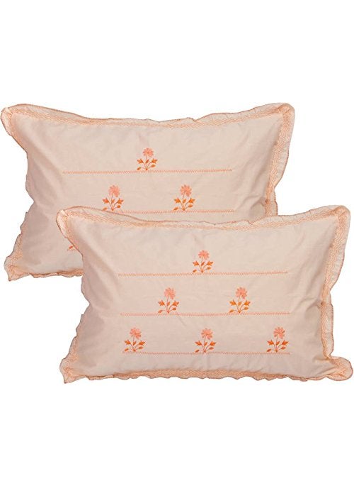 HSR Collection Embroidery King Size Cotton Pillow Covers Set of 618 x28 Inches Multicolor