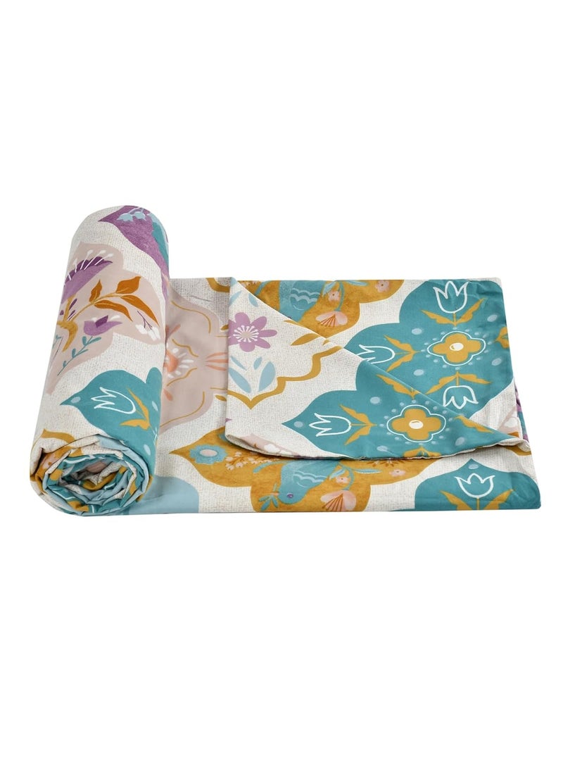 BREVARD Glacecotton DoubleDuvet CoverRajai CoverBlanket Cover with Zipper 90x100 Inches Multi Color
