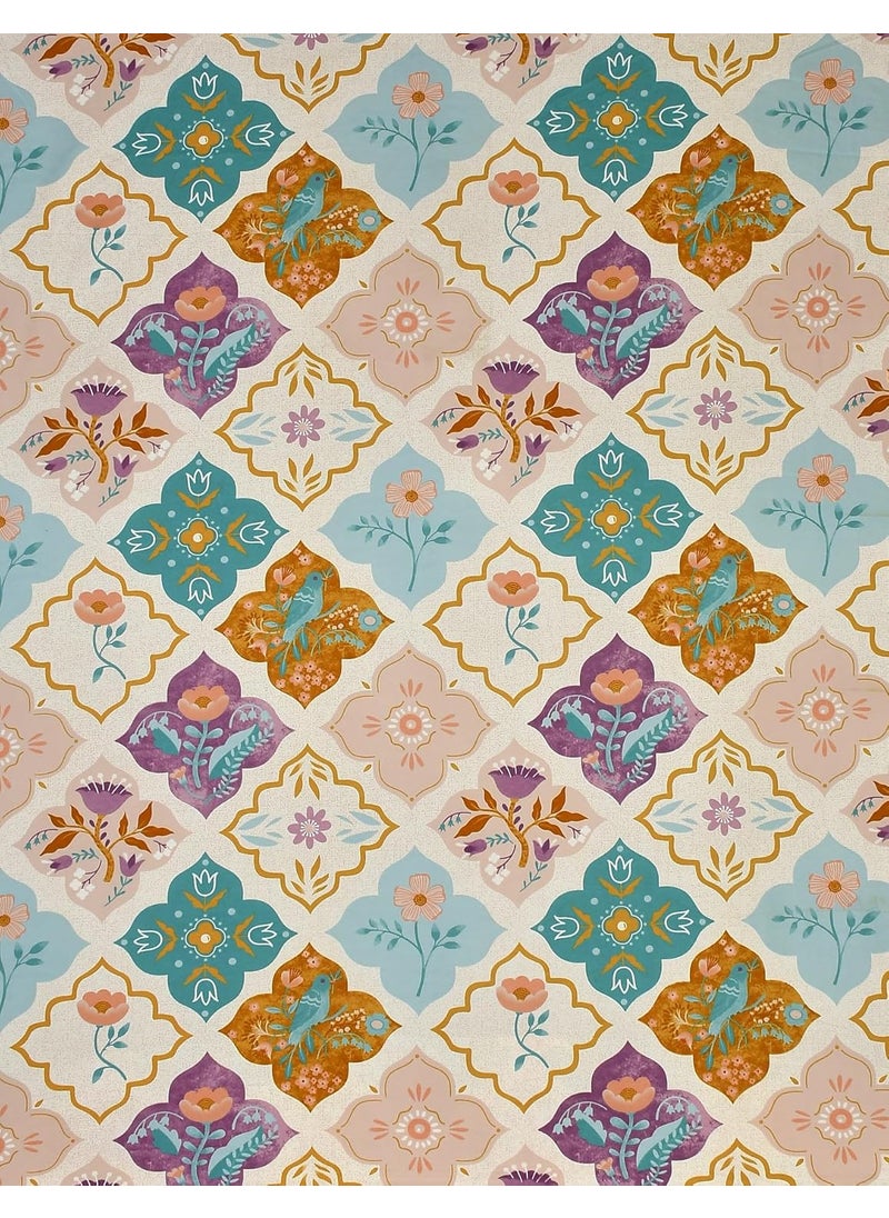 BREVARD Glacecotton DoubleDuvet CoverRajai CoverBlanket Cover with Zipper 90x100 Inches Multi Color