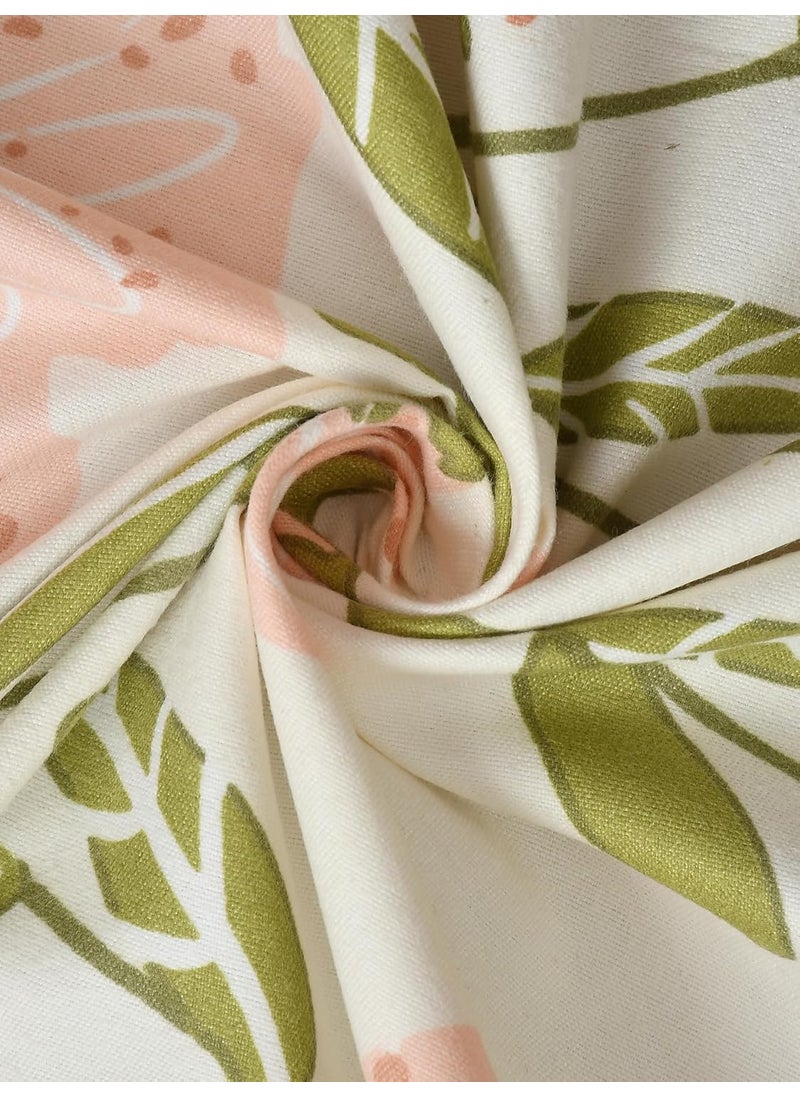 BREVARD Glacecotton DoubleDuvet CoverRajai CoverBlanket Cover with Zipper 90x100 Inches White Peach