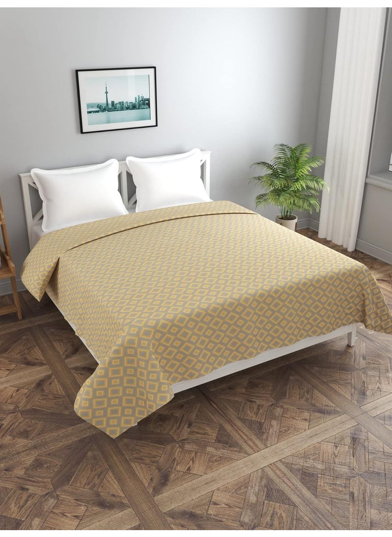 BREVARD Glacecotton DoubleDuvet CoverRajai CoverBlanket Cover with Zipper 90x100 Inche Beige