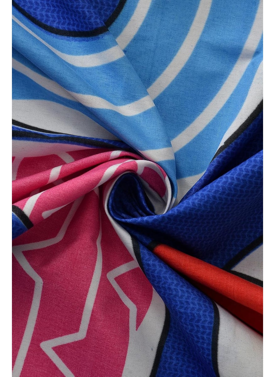 BREVARD Glacecotton DoubleDuvet CoverRajai CoverBlanket Cover with Zipper 90x100 Inche Blue Red