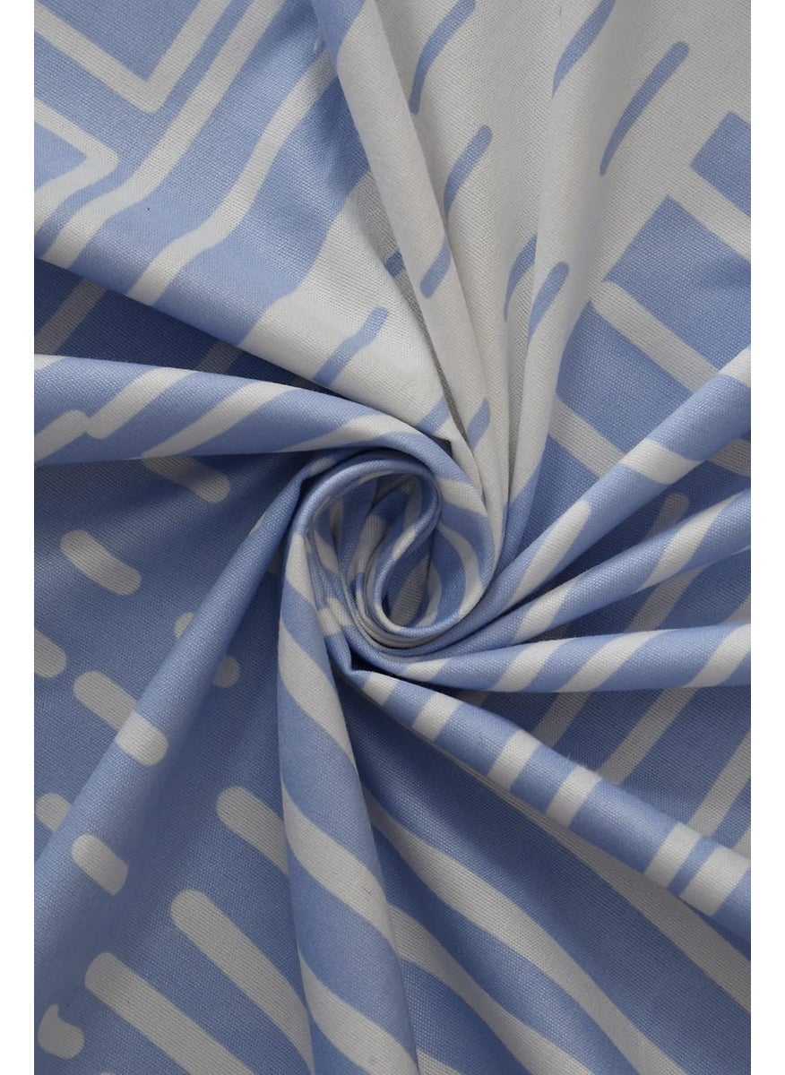 BREVARD Glacecotton DoubleDuvet CoverRajai CoverBlanket Cover with Zipper 90x100 Inche Blue Cream