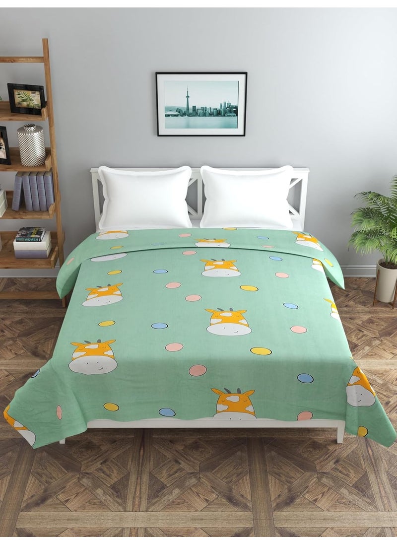 BREVARD Glacecotton DoubleDuvet CoverRajai CoverBlanket Cover with Zipper 90x100 Inches Green
