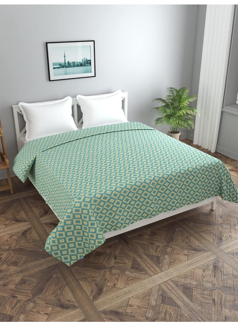 BREVARD Glacecotton DoubleDuvet CoverRajai CoverBlanket Cover with Zipper 90x100 Inche Green Yellow
