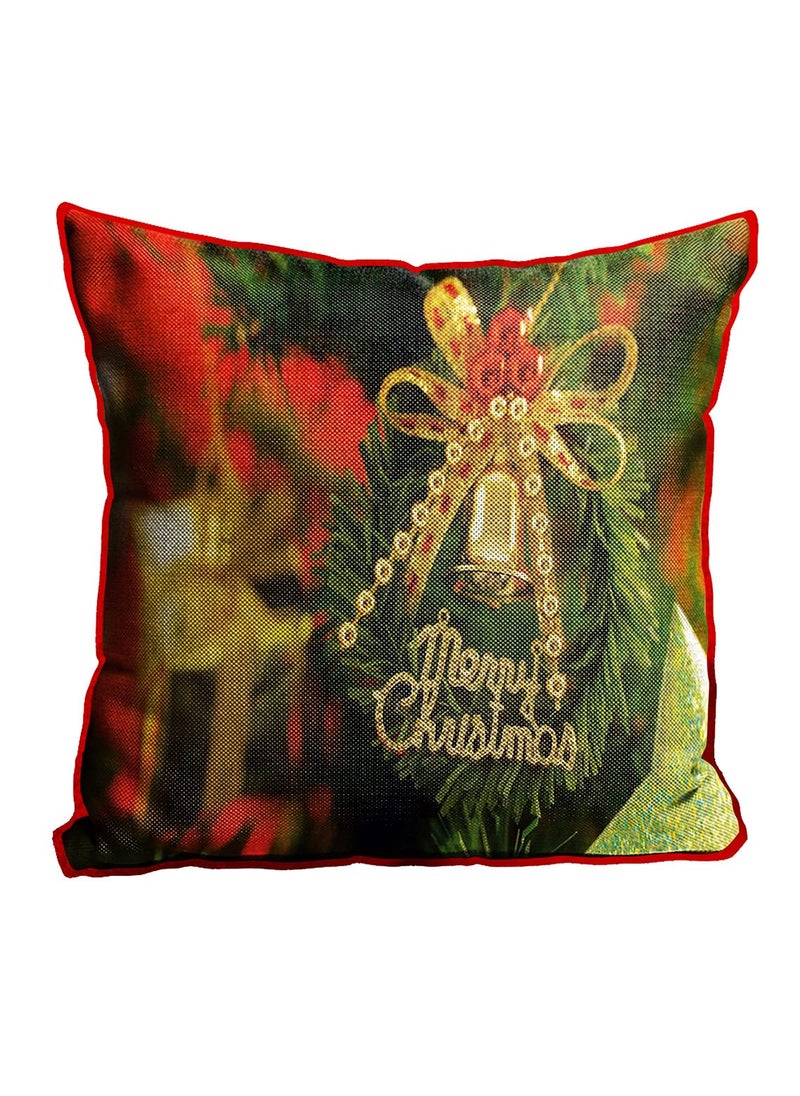 DREAMVIO Polyester Jute Merry Christmas ThrowPillow Covers Cushion Covers for Living Room Set of 5 16 X 16 Inch Multicolor Dv516Mccjute0059