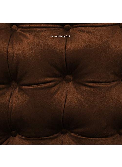 Daddy Cool Soft Velvet Indoor Outdoor Sofa Chair PadDiningFloorBack Seat Chair Cushionwith Ties Handmade Quilting Set of 2 16 Square Brown