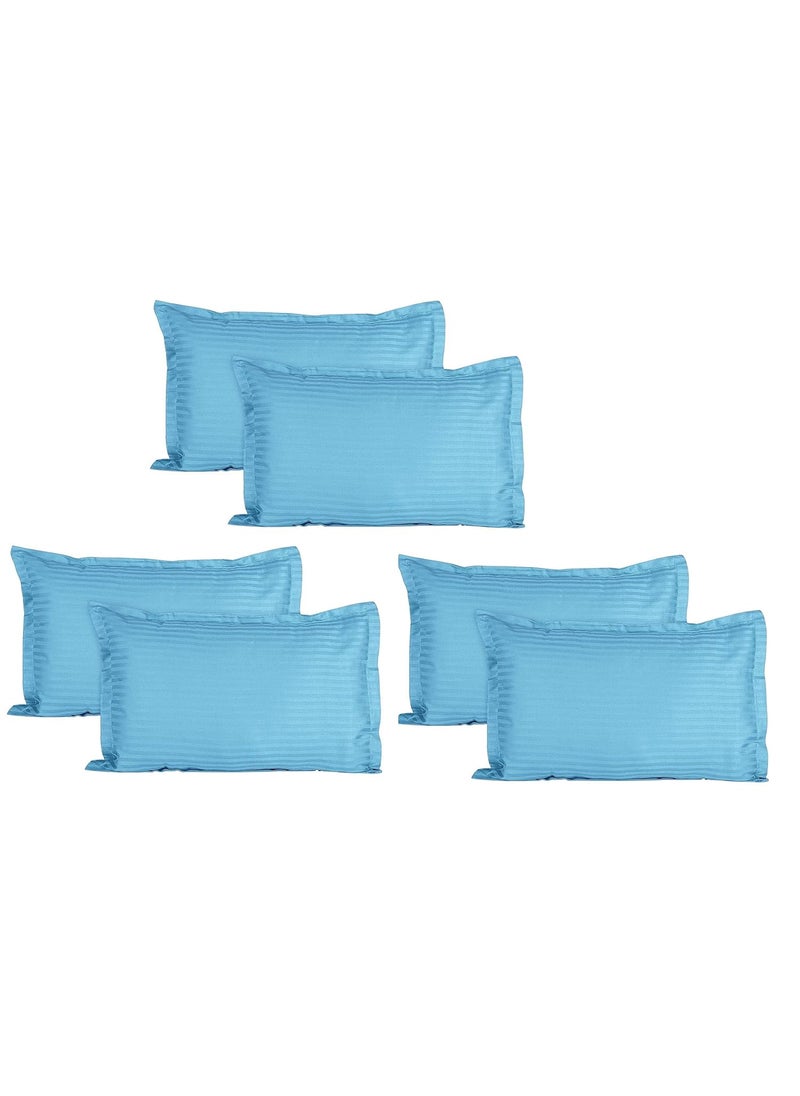 Wonder Decor Satin Stripes Pillow Covers 28 18 Size Set of 6 Without Zipper Sky