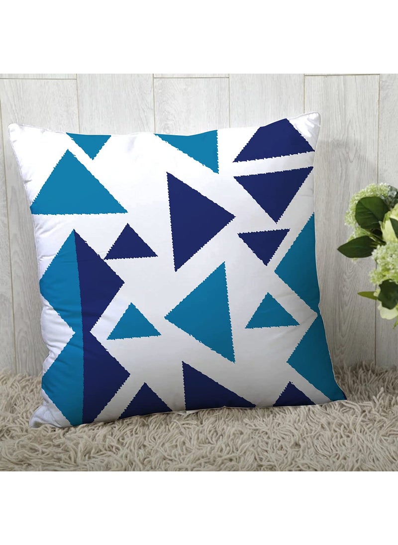 AMAZE ATTIRES Decorative Printed Cotton Satin Square Cushion Cover Set of 2 Throw Pillow CoversCases for Couch Sofa Home 24 x 24 inch or 60cm x 60cm ATCU133