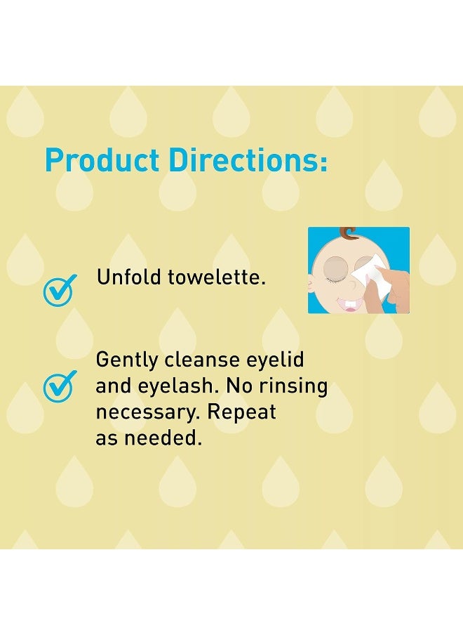 OCuSOFT Baby Eyelid and Eyelash Cleanser, Pre-Moistened Towelette, White/Blue 20 Count