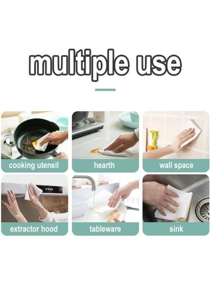 MEZON Kitchen Wet Wipes Kitchen Cleaning Wipes Kitchen Towel Tissue Multi Usage Tissue Paper Wet Paper Disposable for Oily Surface Household Kitchen 80 PCs 20 25 cm