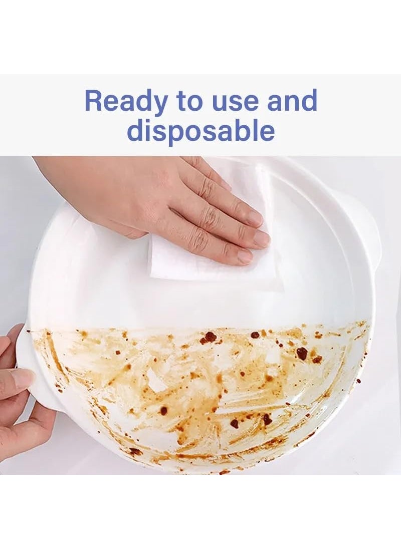MEZON Kitchen Wet Wipes Kitchen Cleaning Wipes Kitchen Towel Tissue Multi Usage Tissue Paper Wet Paper Disposable for Oily Surface Household Kitchen 80 PCs 20 25 cm