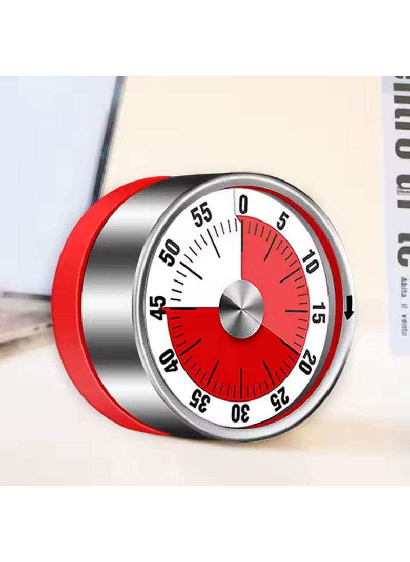 SEAHAVEN 60 miniutes Mechanical Timer Practical Alarm Timer Mini Compact Mechanical Inner Core Clear Display for Applying Facial Masks and Taking a Nap for Most People for Cooking Pack of 1