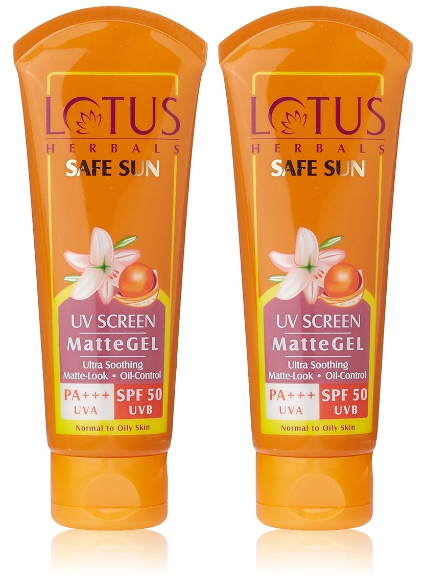 Lotus Herbals Safe Sun UV Screen Matte Gel 100g Set of 2