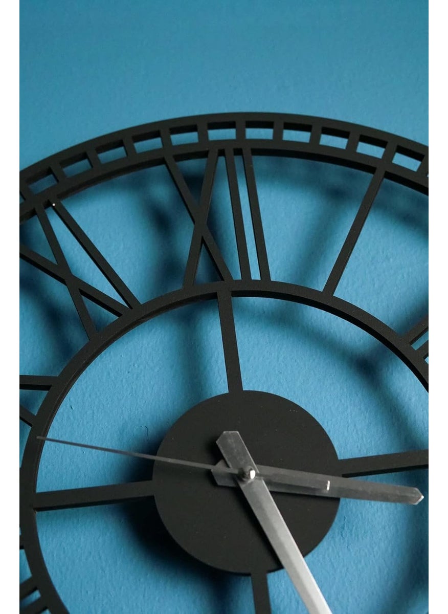 NABSTER Wooden Black Diy Wall Analog Clock Made With Russian Birch Wood Modern Design For Gifting Office Home Living Room Decor 12 Inch Black