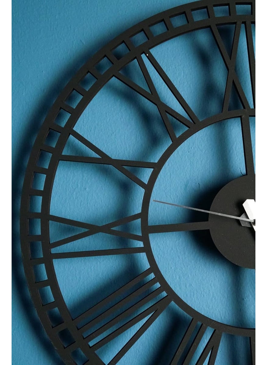 NABSTER Wooden Black Diy Wall Analog Clock Made With Russian Birch Wood Modern Design For Gifting Office Home Living Room Decor 12 Inch Black