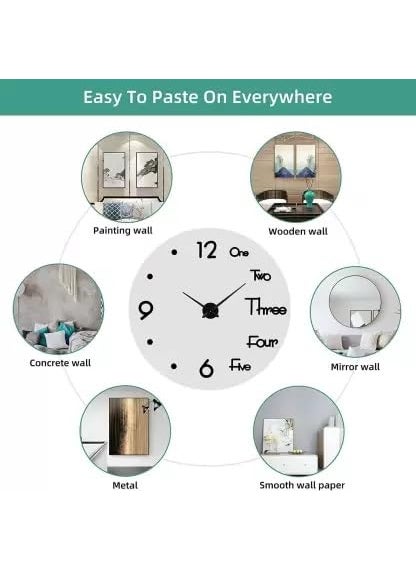 INLERA Frameless Analog 60 cm X 60 cm Wall Clock Black Without Glass DIY Clocks