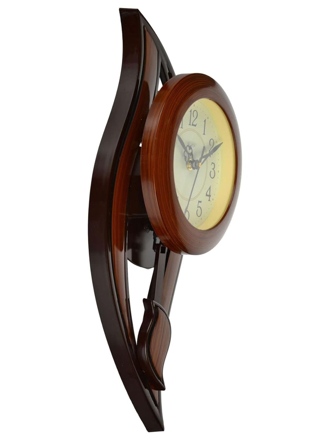 Harbour Analog Latest Stylish New Models Wall Clock with Pendulum for Home Living Room Hall Bedroom Size Height 425 CM X Width 175 CM Home Decor Big Size Wall Clock MJ 18 SLMG 1