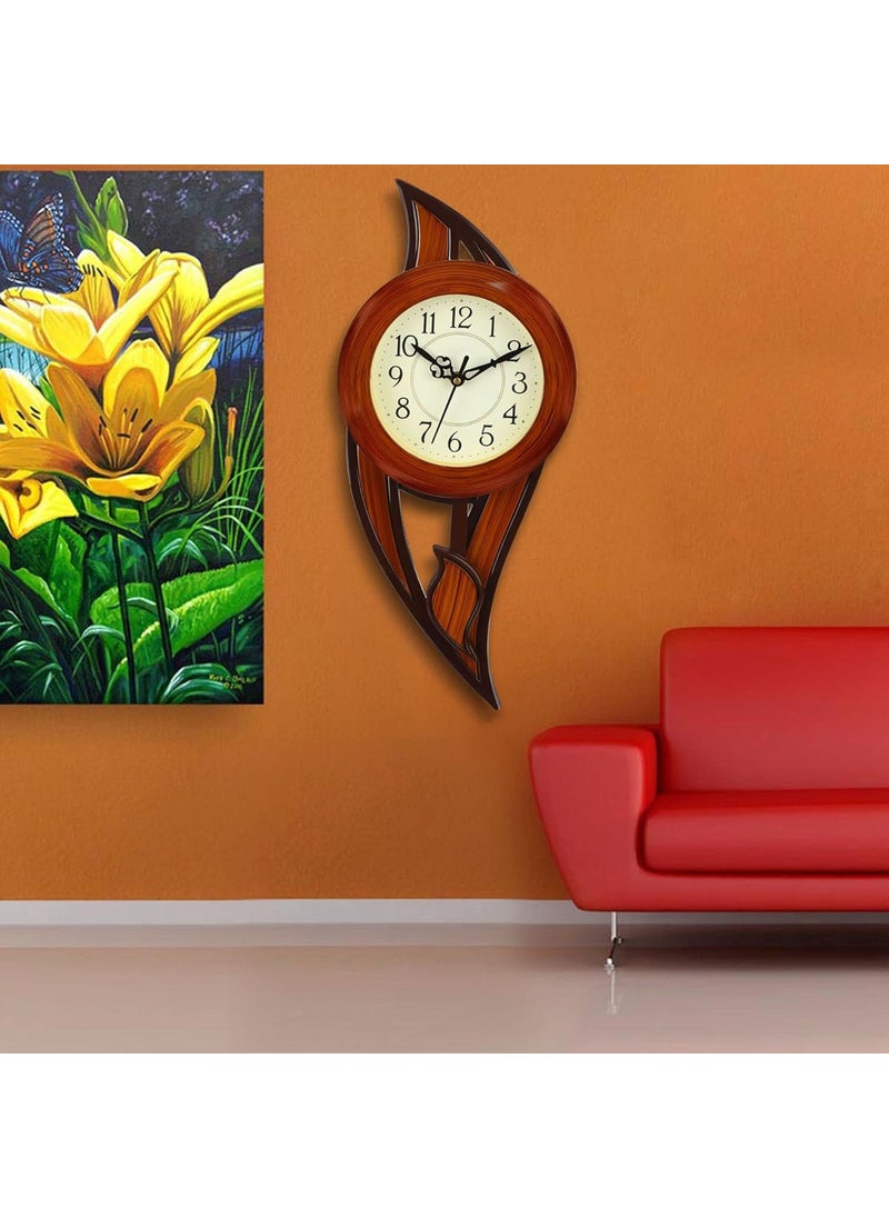 Harbour Analog Latest Stylish New Models Wall Clock with Pendulum for Home Living Room Hall Bedroom Size Height 425 CM X Width 175 CM Home Decor Big Size Wall Clock MJ 18 SLMG 1